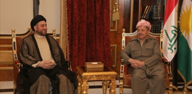 بارزانی پیرۆزبایی لە حەكیم دەكات 