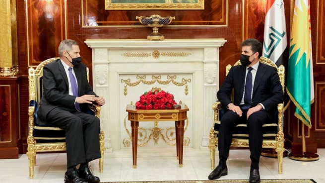 سه‌رۆكى هه‌رێمى كوردستان له‌گه‌ڵ باڵيۆزى ئه‌مه‌ريكا كۆبووه‌وه‌