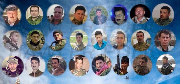 پۆلیسی هەولێر وێنەی 24 شەهیدەكەی ئاسایش لە گوێڕ بڵاودەكاتەوە