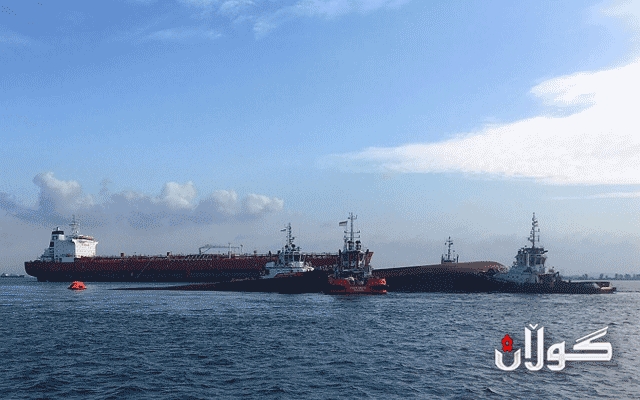 كەشتییەكی نەوت هەڵگری ئێرانی خۆی كێشا بە كەشتییەكی چین-دا