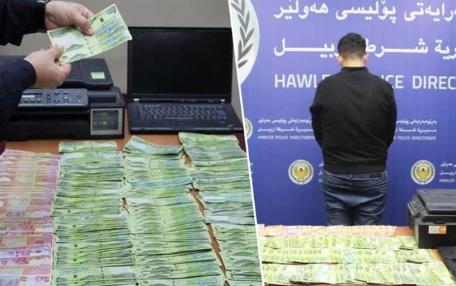 پۆلیسی هەولێر کەسێکی بە چوار ملیۆن دیناری ساختەوە دەستگیرکرد