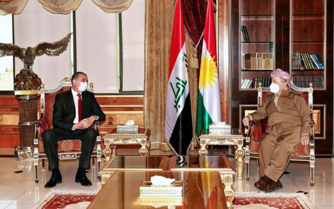 بارزانی و وەزیری ناوخۆی عێراق جەخت لە رێککەوتنی شنگال دەکەنەوە