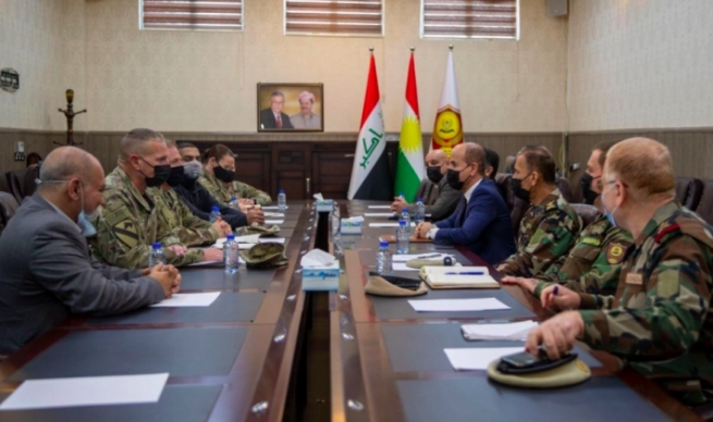 وەزارەتی پێشمەرگە و شاندێکی باڵای سەربازی ئەمریکا پرسی مووچەی پێشمەرگەیان تاوتوێ کرد