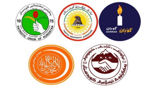  راگەیێندراوی كۆبوونەوەی پێنج لایەنە كوردستانییەكە 