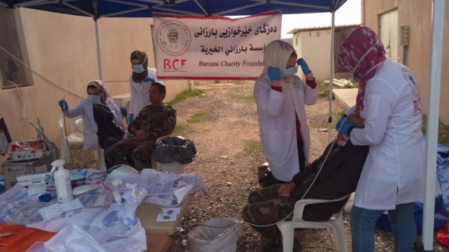 دەزگای خێرخوازیی بارزانی پشکنین بۆ پێشمەگەکانی بەرەی جەنگ دەکات