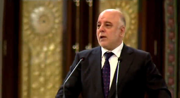  حەیدەر عەبادی: بە هاوکاری پێشمەرگە سەركەوتنمان بەدەستهێناوە 