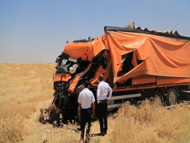  لە ھەولێر رووداوێکی ھاتوچۆ لە نێوان دوو بارھەڵگر رووی دا