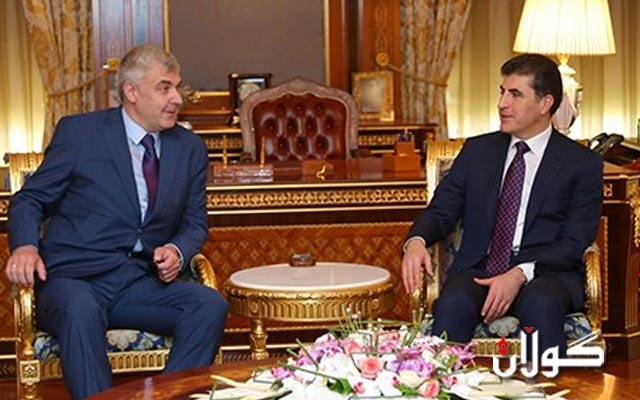  نێچیرڤان بارزانی و شاندێکی رووسیا جەخت لە پەرەپێدانی پەیوەندییەکان دەکەنەوە 