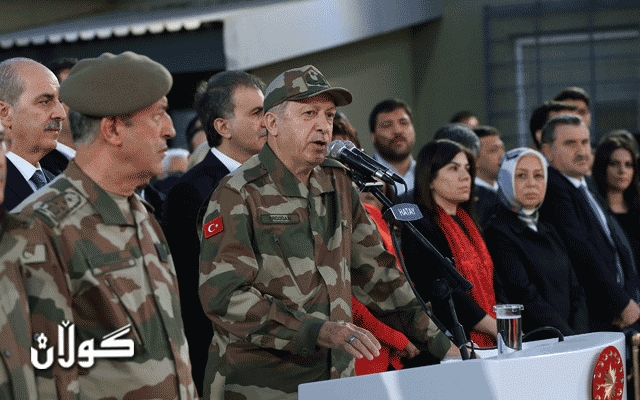 ئەردۆغان: هێرشەکانمان بۆ سەر رۆژهەڵاتی فورات بەردەوام دەبێت