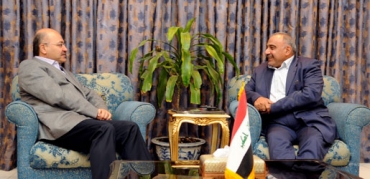 له‌ به‌غدا، د. به‌رهه‌م ساڵح به‌جیا له‌گه‌ڵ عادل عه‌بدولمه‌هدی و ئیبراهیم جه‌عفه‌ری‌ كۆبۆوه‌