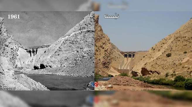 له‌ 12 وێنه‌ جیاوازی ئێستا و 60 ساڵ به‌ر له‌ ئێستای به‌نداوی ده‌ربه‌ندیخان ببینه‌