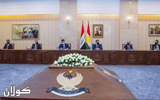 ئەنجوومەنی وەزیرانی هەرێمی كوردستان لە كۆبوونەوە دایە