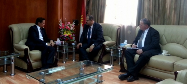 وەزیری تەندروستی پێشوازی لە باڵیۆزو كونسوڵی فەرەنسا لە عیراق و هەرێم كرد