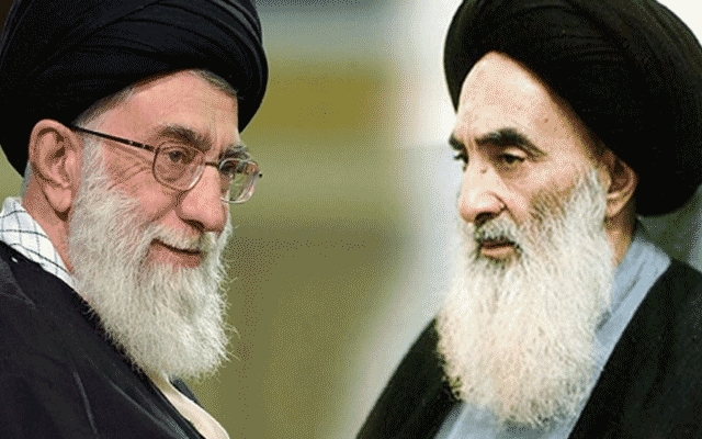 گاردیەن: ململانێی سیستانی و خامنەیی عێراق بەرەو ڕووخان دەبات 