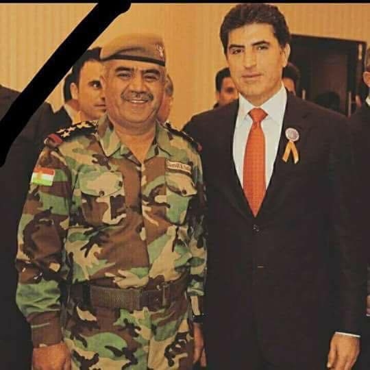 ئەم ئێوارەیە ئەفسەرێك باڵای وەزارەتی پێشمەرگە گیانی لەدەستدا