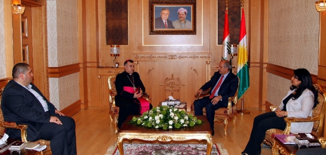 سەرۆكی ئەساقیفەی هەولێرو عەنكاوە سەردانی سەرۆكایەتی ئەنجومەنی وەزیرانی كرد