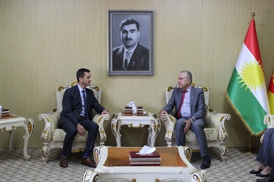 	 هۆشیار سیوەیلی و شاندی كۆنسووڵخانەی ئەمەریكا كۆبوونەوە