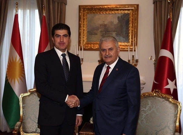  	 نێچیرڤان بارزانی و بیناڵی یڵدرم ئاساییكردنەوەی ڕەوشی ناوچەكە دووپات دەكەنەوە