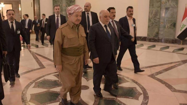 به‌ وێنه‌.. سه‌ركرده‌ عێراقييه‌كان له‌ پێشوازى بارزانييدا