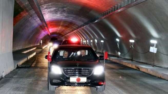 ئه‌ردۆغان تونێلى نێوان ئاسيا و ئه‌وروپا تاقيده‌كاته‌وه‌