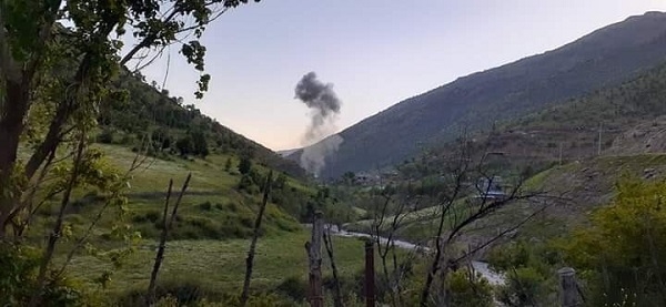 ئێوارەی ئەمڕۆ فرۆکە جەنگیەکانی تورکیا دەڤەری برادۆستیان بۆردومان کرد