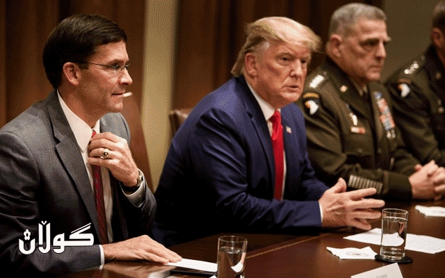 ترەمپ لە ڕێگەی تویتەرەوە وەزیری بەرگریی وڵاتەكەی لەسەر كار لادا