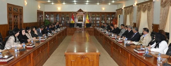 سكرتێری مەكتەبی سیاسی پێشوازی لە ئەندامانی پەرلەمانی كوردستان فراكسیونی پارتی كرد