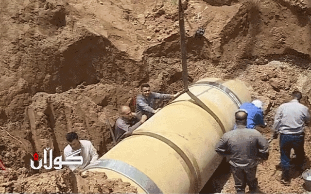  لە ھەولێر بۆرییەکی سەرەکیی ئاوی ئیفراز دەشکێت 