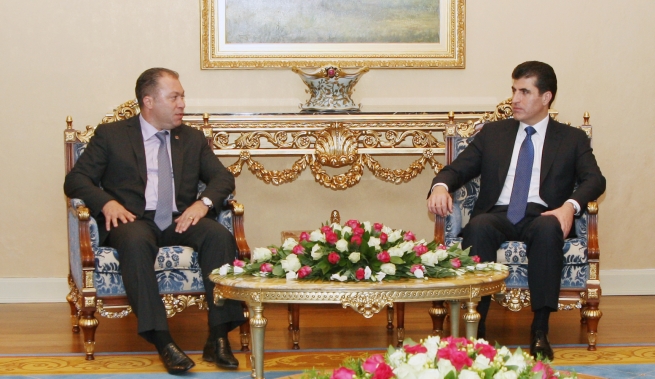 نێچیرڤان بارزانى پێشوازى له‌ بریكاری وه‌زیرى ئابووريی ئه‌رمینیا كرد