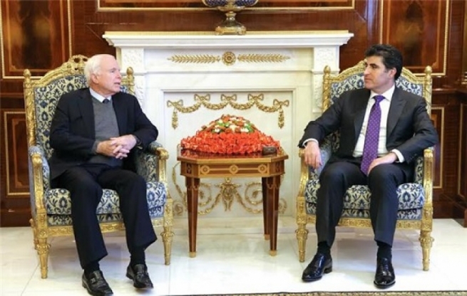  نێچیرڤان بارزانی: جۆن مەکین پارێزه‌رێكى سه‌رسه‌ختى به‌ده‌ستهێنان و پاراستنى مافه‌كانى کورد بوو 
