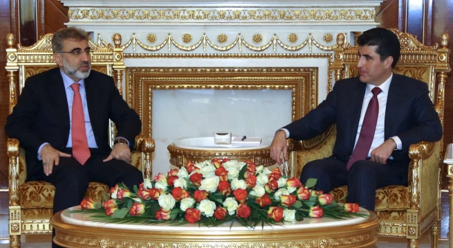 نێچیرڤان بارزانى و وه‌زیرى وزه‌ى توركیا كۆ بوونه‌وه‌