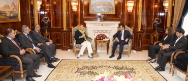 سه‌رۆكی حكومه‌تی هه‌رێم پێشوازی له‌ سه‌رۆكی پارتی سه‌وزی ئه‌لمانیا كرد