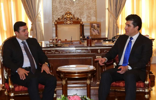 نێچیرڤان بارزانى و ده‌میرتاش پێشهاته‌كانى پرۆسه‌ى ئاشتى تاوتوێ ده‌كه‌ن