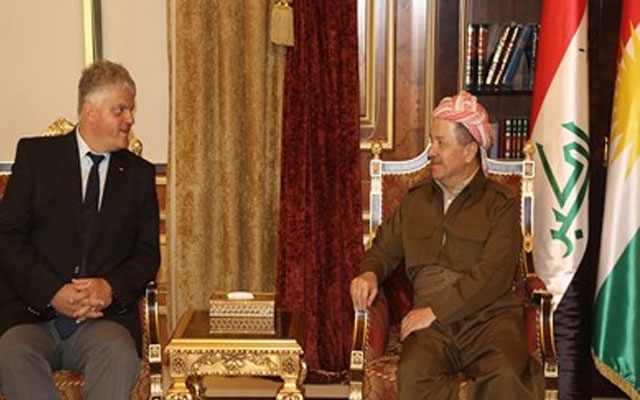 سەرۆكی هەرێمی كوردستان پێشوازی لە جێگری وەزیری بەرگریی ئەڵمانیا و شاندێكی یاوەری دەكات