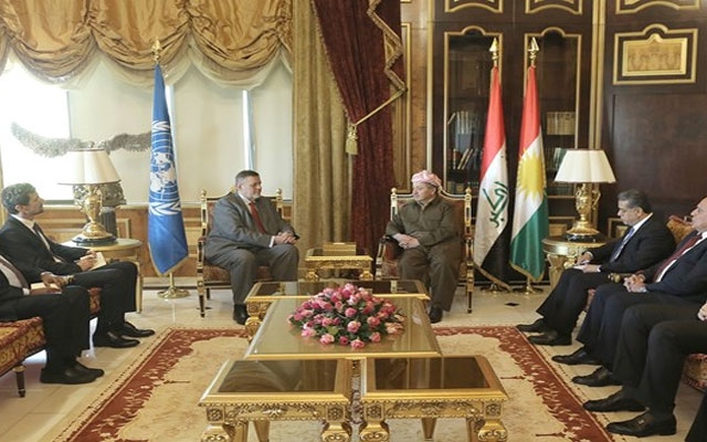 سەرۆكی هەرێمی كوردستان پێشوازی لە نوێنەری تایبەتی سكرتێری گشتیی نەتەوە یەكگرتووەكان دەكات