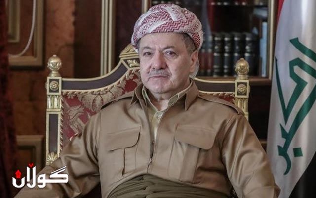 سەرۆک بارزانی و ژمارەیەک فەرماندەی ئەمریکی گفتوگۆ لەبارەی نوای ئارام دەکەن