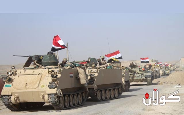 هێزەعێراقییه‌كان هێرشه‌كانیان بۆ گه‌ڕه‌كه‌كانی به‌ری رۆژهه‌ڵاتی  شاری موسڵ راگرتووه‌