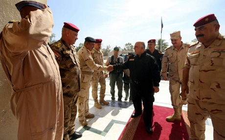 عەبادی و جبووری گەیشتنە ژووری ئۆپەراسیۆنی کۆنترۆڵکردنەوەی فەللوجە