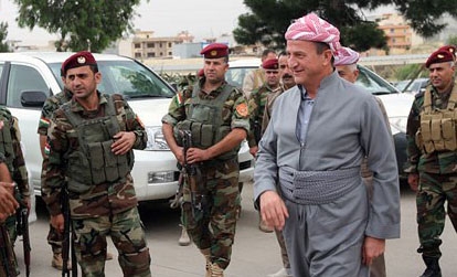 وێنەیەکی شێخ ئەدهەم بارزانی، یەکێتی و گۆڕان دەترسێنێ