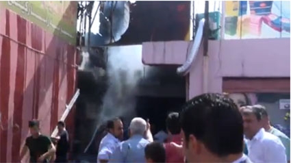 ئاگر لە باڵەخانەیەکی هەولێر کەوتەوە
