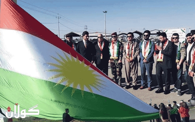 لە پردێ بەرزترین ئاڵای پیرۆزی کوردستان هەڵکرا.