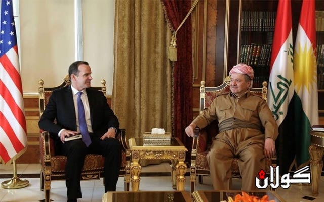 سەرۆك  بارزانی و مەکگۆرک رەوشی سووریا و ئازادکردنی رەققە تاوتوێ دەکەن 