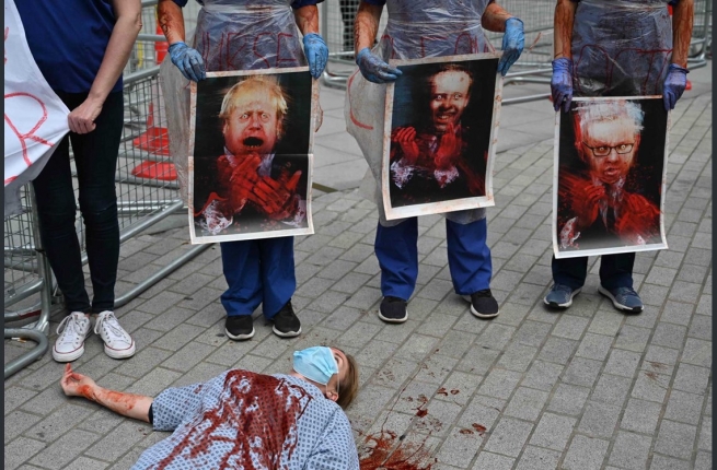 بەشێک لە پەرستارانی لەندەن بۆ زیادکردنی مووچەکانیان خۆپیشاندان دەکەن