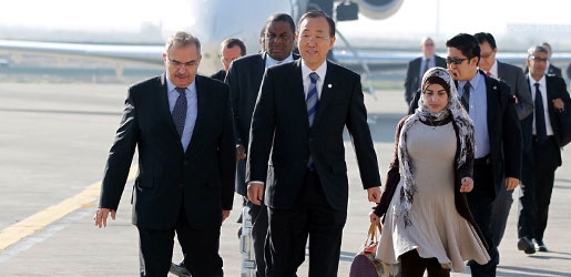 بان كی مۆن گه‌یشته‌ به‌غدا