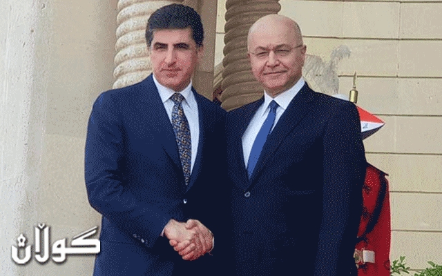 نێچیرڤان بارزانی لەگەڵ به‌رهه‌م ساڵح كۆبوه‌وه‌ 