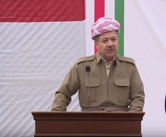 بارزانى: هه‌موو خاكى كوردستان رزگار كرا