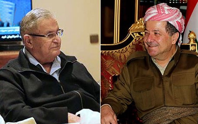 بارزانی گەیشتە ماڵی مام جەلال