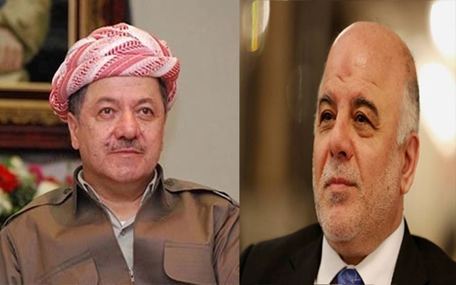 عەبادی بە تەلەفون پەیوەندی بە بارزانییەوە دەکات