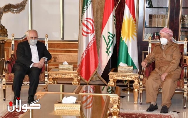 سەرۆك بارزانی و وەزیری دەرەوەی ئێران دواپێشهاتەكانی پڕۆسەی سیاسی عێراقیان تاوتوێ کرد