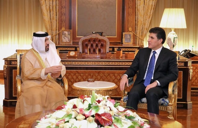 	 نێچیرڤان بارزانی، پێشوازى له‌ كۆنسووڵی ئیمارات كرد